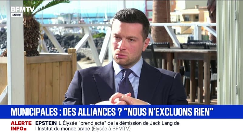 Élections municipales: "Pour gagner, il faut le dépassement, l'union, et le rassemblement le plus large possible", déclare Jordan Bardella (RN)
