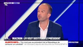 Procédure de destitution d'Emmanuel Macron: le président de la République a manqué à ses devoirs "en ne respectant pas manifestement le résultat des élections législatives", selon Manuel Bompard