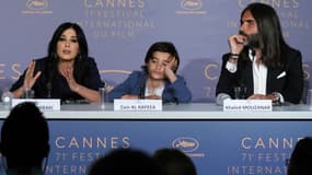 Zain Al Raffea s'est endormi lors de la conférence de presse de "Capharnaum" à Cannes, le 18 mai 2018