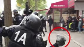 Le CRS était jugé pour avoir lancé un pavé vers le cortège lors de la manifestation parisienne du 1er mai dernier.