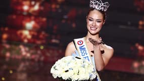 Miss Tahiti Hinaupoko Deveze, élue Miss France 2026, le 6 décembre 2025 à Amiens.