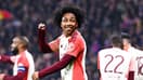 Le Belge Malick Fofana célèbre un but de Lyon contre le FCSB en Ligue Europa, le 6 mars 2025
