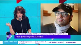 Faut-il taxer plus l'alcool ? "C'est la drogue la plus consommée en France en étant légale. Nous avons un gros problème avec l'alcool" s'alarme le professeur Pr. Amine Benyamina. 