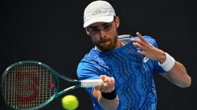 Benjamin Bonzi lors de sa victoire contre Franco Passaro à l'Open d'Australie (6-2, 6-4, 3-6, 6-4), le 15 janvier 2025