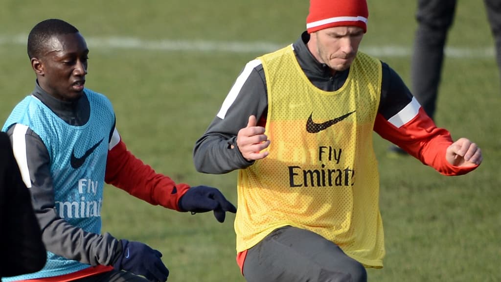 Antoine Conte à l'entraînement avec David Beckham Antoine Conte à l'entraînement avec David Beckham