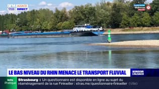 Le niveau historiquement bas du Rhin menace le transport fluvial