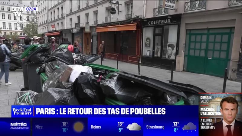 Grève des éboueurs: le retour des tas de poubelles non récoltées à Paris