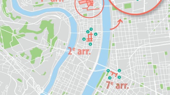 Les rues piétonnisées pour l'édition de Noël de La Voie est libre à Lyon. 