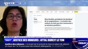 Délinquance des mineurs: "Les magistrats sont en colère d'entendre toujours les mêmes poncifs", affirme Kim Reuflet (présidente du syndicat de la magistrature)
