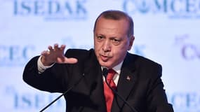 Le président turc Recep Tayyip Erdogan lors d'un discours à Istanbul, le 27 novembre 2019