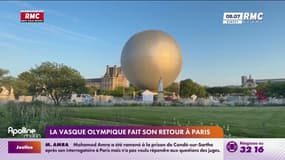 La vasque olympique a fait son retour au jardin des Tuileries à Paris 