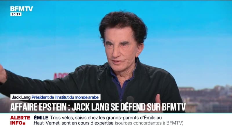 Affaire Jeffrey Epstein: Jack Lang assure, sur BFMTV, qu'il "ne savait rien de lui"