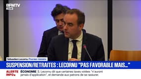 Sébastien Lecornu: "A titre personnel, je ne suis pas favorable à la suspension de la réforme des retraites, j'ai dû la proposer pour débloquer la situation" 
