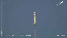 La fusée Blue Origin au décollage le 4 août 2022
