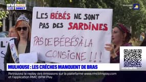 Grève dans les crèches de jeudi: 250 personnes ont manifesté à Mulhouse