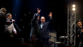 François Hollande et Jack Lang à l'Institut du Monde arable dimanche 21 juin à l'occasion de la Fête de la musique  