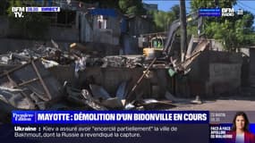 Mayotte: la démolition d'un vaste bidonville, Talus 2, a débuté dans le cadre de l'opération "Wuambushu"