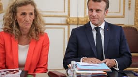Nicole Belloubet et Emmanuel Macron le 4 septembre 2019, à l'Elysée.