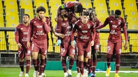 Les joueurs du FC Metz, à Saint-Symphorien le 23 mai 2021