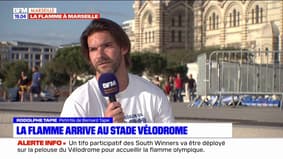 Marseille: Rodolphe Tapie ému de voir le relais de la flamme olympique