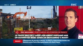 Le trafic SNCF très fortement perturbé après un éboulement à Massy: le Capitaine Eric Brocardi, porte-parole des Pompiers de France, fait le point sur la situation en direct sur RMC
