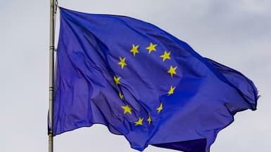 Un drapeau de l'Union européenne.