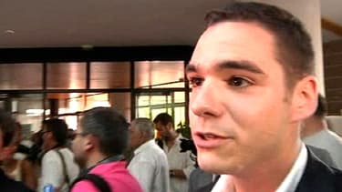 Le candidat du Front national, Etienne Bousquet-Cassagne, au soir du premier tour dimanche.