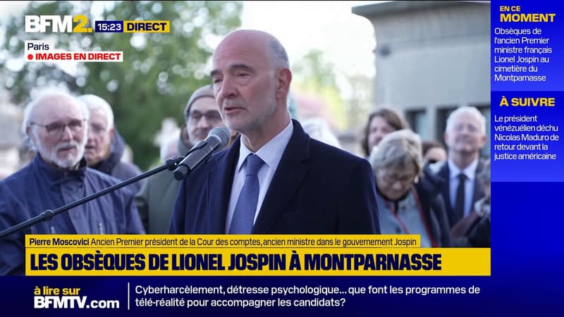 Hommage à Lionel Jospin: "Je suis fier d'avoir travaillé avec lui", confie Pierre Moscovici