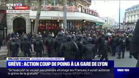 Grève: un dispositif policier a été mis en place face à l'action coup de poing à la gare de Lyon