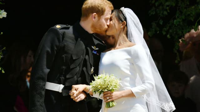 Le prince Harry et Meghan Markle lors de leur mariage le 19 mai 2018