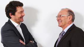 Bertrand à droite et Olivier Passot à gauche, aujourd'hui à la tête de l'entreprise familiale.