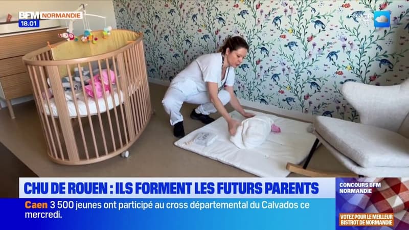 Rouen: le CHU forme les futurs parents aux bons gestes à adopter avec leur enfant