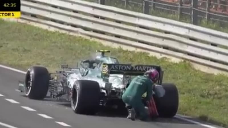 GP des Pays-Bas: Vettel tente d'éteindre les flammes sur son Aston Martin