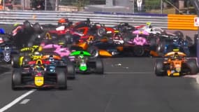 Le départ du Grand Prix de Formule 2 de Monaco, le 25 mai 2025