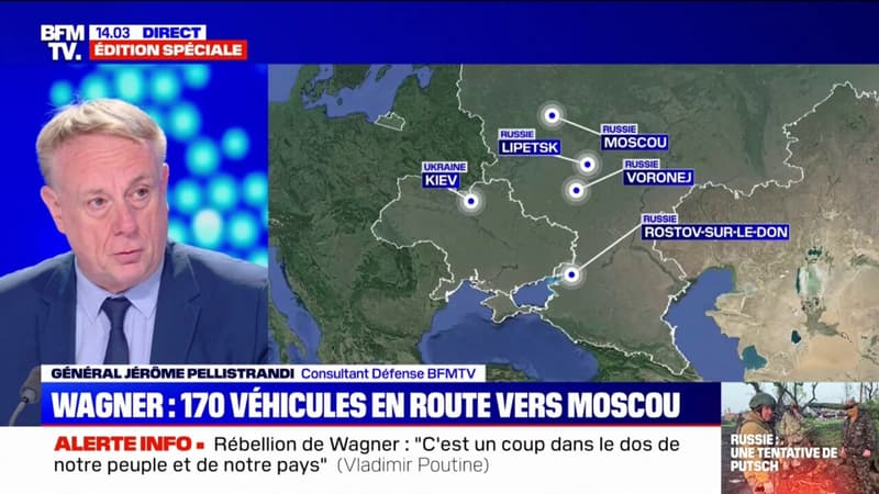 Rébellion de Wagner: un convoi de mercenaires russes a passé la ville de Voronej, à 500 km de Moscou