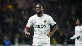 L'attaquant de Nice Terem Moffi, 2 décembre 2023
