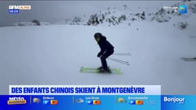 Hautes-Alpes: des enfants d'un ski club de Shanghai skient à Montgenèvre