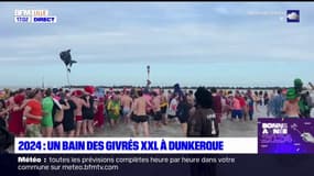 Dunkerque: près de 2.000 givrés dans l'eau