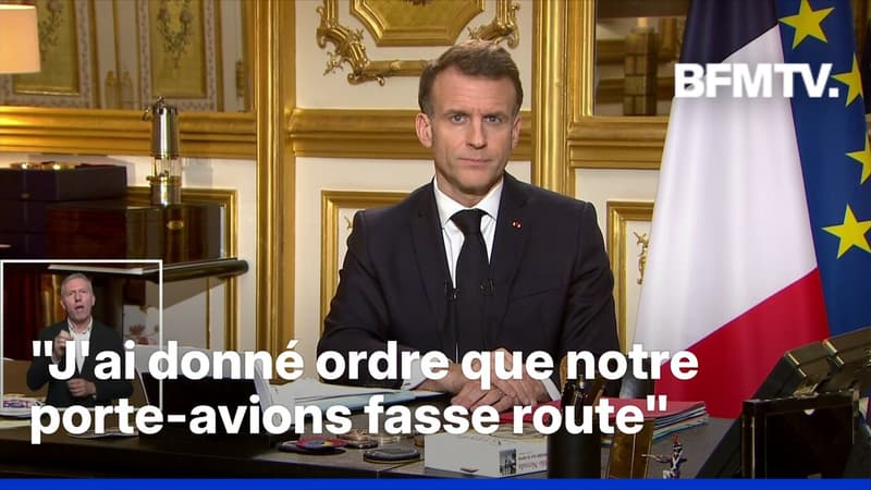 Emmanuel Macron confirme le départ du porte-avions Charles-de-Gaulle en mer Méditerranée
