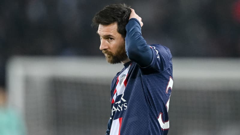 EN DIRECT - Mercato: l'avenir de Messi enflamme déjà le monde du foot Lionel Messi lors de PSG Bayern en fevrier 2023 1588413