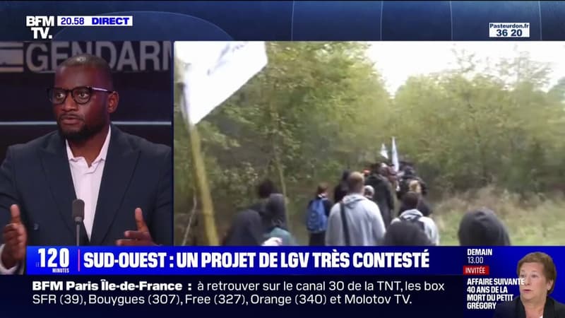 Manifestation contre le projet de ligne grande vitesse en Gironde: 