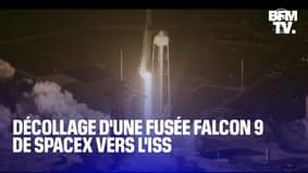 Décollage d'une fusée Falcon 9 de SpaceX vers la Station spatiale internationale