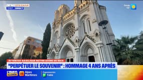 Attentat à la basilique de Nice: quatre ans après, un hommage rendu aux victimes