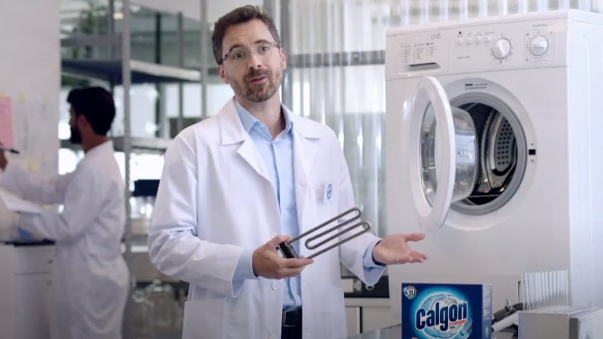 La publicité Calgon et son vrai-faux expert La publicité Calgon et son vrai-faux expert