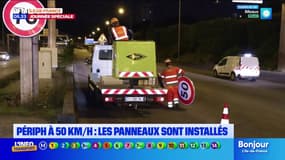 Périphérique à 50km/h: les premiers panneaux installés, le boulevard fermé partiellement pendant six nuits 