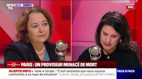 "Ce n'est pas du tout un geste de violence", déclare Carole Zerbib (SNPDEN-UNSA) à propos du proviseur menacé de mort accusé d'avoir violenté une élève 