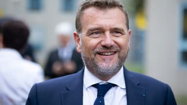 Olivier Klein, ministre délégué à la Ville et au Logement, à Ris-Orangis (Essone) le 2 septembre 2022
