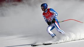 Le Français Alexis Pinturault à l'arrivée de la descente du combiné des Jeux olympiques de Pékin, le 10 février 2022