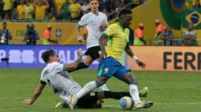 Vinicius lors du match Brésil-Uruguay (1-1, qualifs Mondial 2026), le 19 novembre 2024