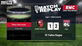 Rennes-Lyon (2-2): le Goal Replay avec le son RMC Sport